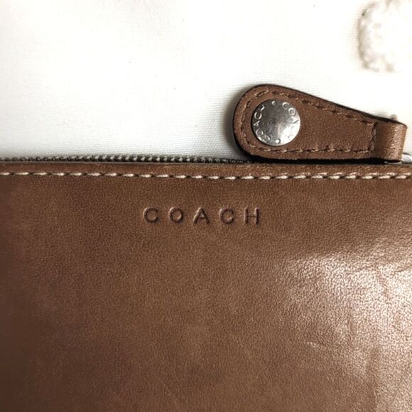 Coach Butter Soft Embossed Bifold/Zip Ladies Wallet- Camel Color - Picture 16 of 16